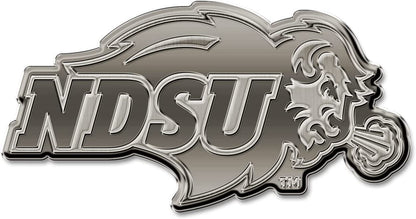 North Dakota State University Bisons Solid Metal Auto Emblem Antique Nickel for Car/Truck/SUV