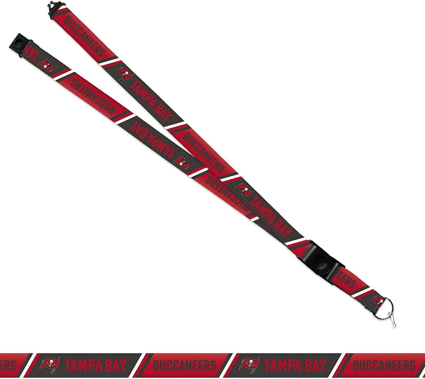 Tampa Bay Buccaneers Lanyard Keychain Double Sided Breakaway Safety Design Adult 18 Inch