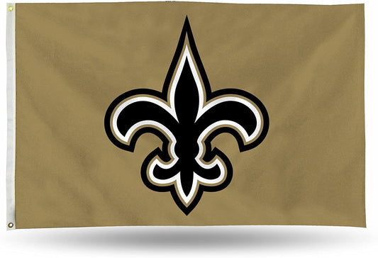 New Orleans Saints Premium 3x5 Feet Flag Banner, Logo Design, Metal Grommets, Outdoor Use, Single Sided