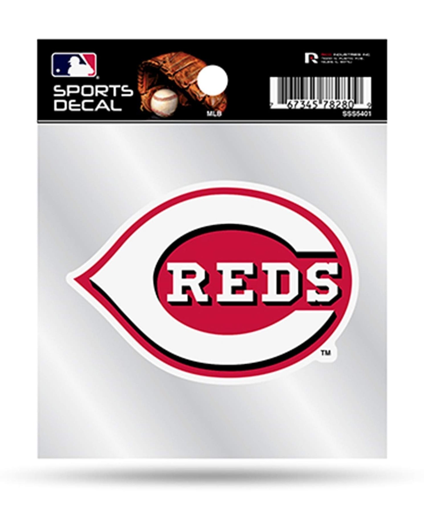 Reds Clear Backer Decal W/Primary Logo (4"X4") SSS5401 Reds Clear Backer Decal W/Primary Logo (4"X4")