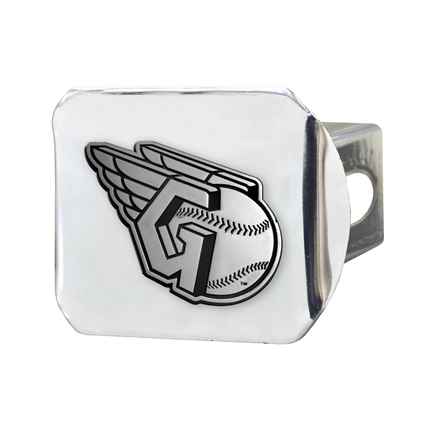 FANMATS 26568 MLB - Cleveland Indians Hitch Cover - Chrome, 3.4"x4"