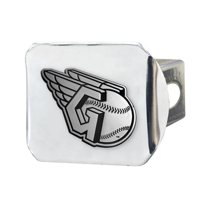 FANMATS 26568 MLB - Cleveland Indians Hitch Cover - Chrome, 3.4"x4"