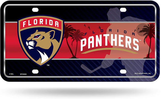 Florida Panthers Metal Auto Tag License Plate, City Design, 6x12 Inch