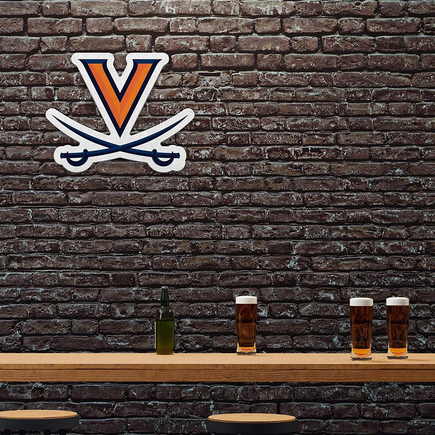 University of Virginia Cavaliers Soft Felt Pennant, Primary Design, Shape Cut, 18 Inch, Easy To Hang