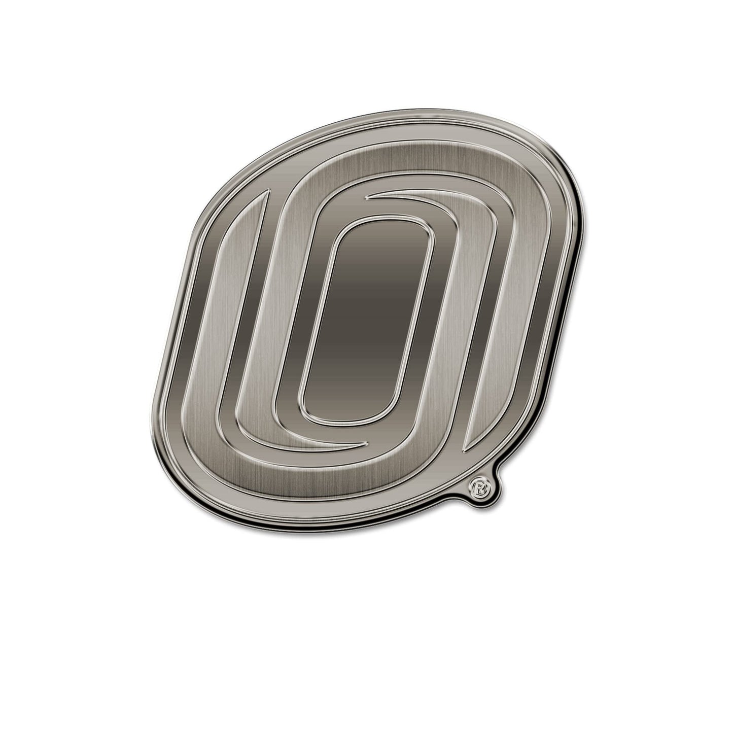 Rico Industries NCAA Nebraska-Omaha Mavericks Antique Auto Emblem Antique Nickel Auto Emblem for Car/Truck/SUV
