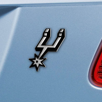 San Antonio Spurs Solid Metal Raised Auto Emblem Decal Adhesive Backing