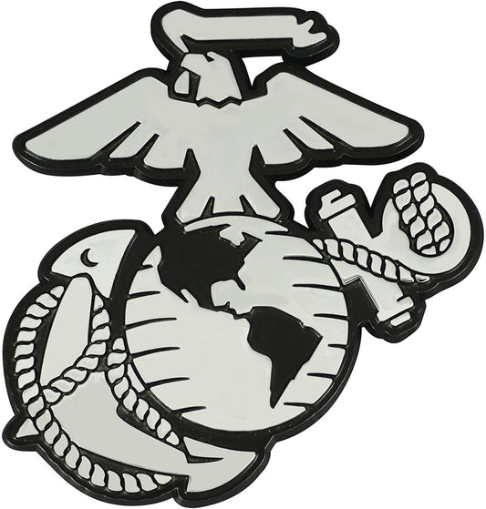 United States Marines Military Solid Metal Raised Auto Emblem Decal Adhesive Backing