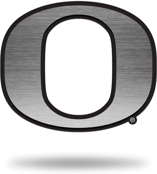 University of Oregon Ducks Solid Metal Auto Emblem Antique Nickel for Car/Truck/SUV