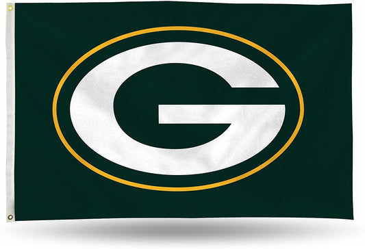 Green Bay Packers Premium 3x5 Feet Flag Banner, Logo Design, Metal Grommets, Outdoor Use, Single Sided