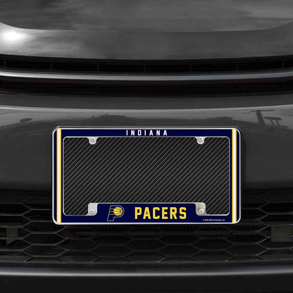 Indiana Pacers Metal License Plate Frame Chrome Tag Cover Alternate Design 6x12 Inch