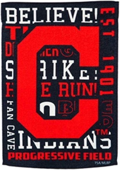 Cleveland Indians Guardians Premium Double Sided Banner House Flag, Fan Rules Design, 28x44 Inch