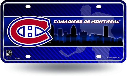 Montreal Canadiens Metal Tag License Plate, City Design, 6x12 Inch