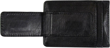 Washington Redskins Black Leather Wallet, Front Pocket Magnetic Money Clip, Printed Logo
