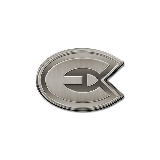 Rico Industries NCAA Wisconsin-Eau Claire Blugolds Antique Auto Emblem Antique Nickel Auto Emblem for Car/Truck/SUV