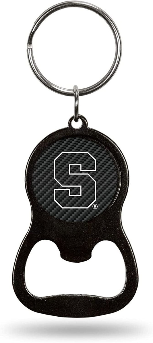 Syracuse University Orange Metal Keychain Bottle Opener, Carbon Fiber Design
