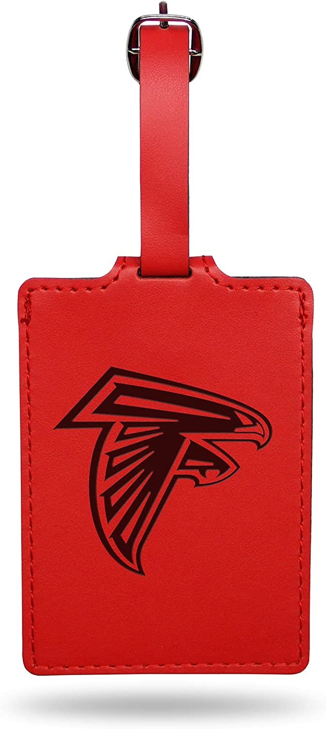 Atlanta Falcons Luggage Bag Tag Laser Engraved Ultra Suede Includes ID Card