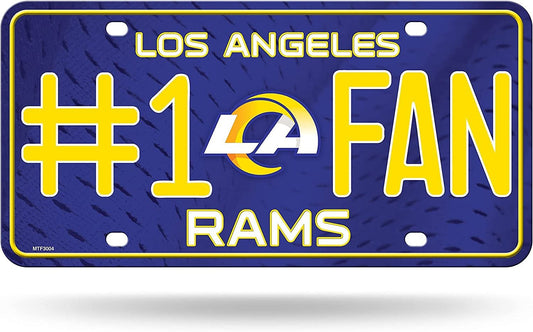 Los Angeles Rams #1 Fan Metal License Plate Tag