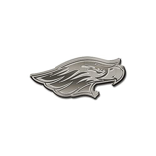 Rico Industries NCAA Wisconsin-Whitewater Warhawks Antique Auto Emblem Antique Nickel Auto Emblem for Car/Truck/SUV