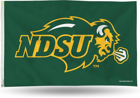Rico Industries NCAA North Dakota State Bison 3-Foot by 5-Foot Single Sided Banner Flag with Grommets