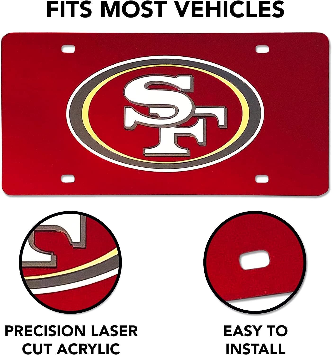 Indianapolis Colts Premium Laser Cut Tag License Plate, Mirrored Acrylic Inlaid, 12x6 Inch
