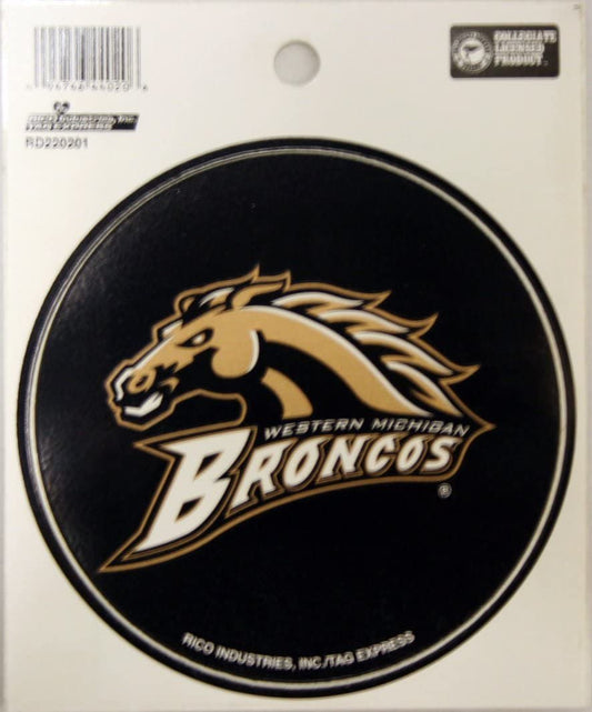 Western Michigan Broncos 4" Round Decal University of