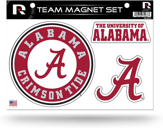 Rico Industries NCAA Alabama Crimson Tide Die Cut Team Magnet Set Sheet, 8.5 x 11-inches