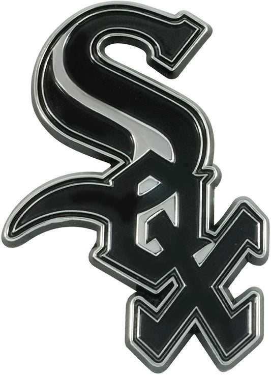 Chicago White Sox Solid Metal Raised Auto Emblem Decal Adhesive Backing