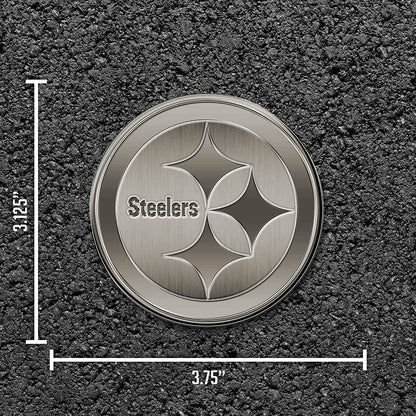 Pittsburgh Steelers Auto Emblem Solid Metal Antique Style