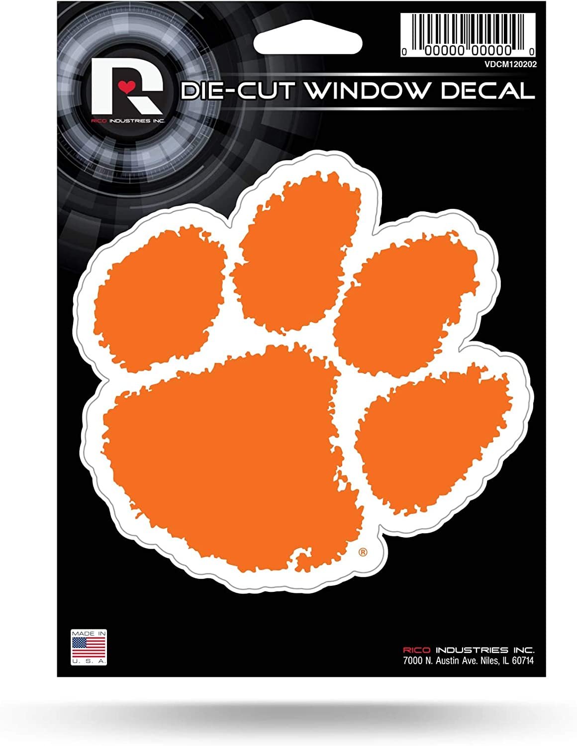 Clemson University Tigers 5 Inch Decal Sticker Flat Vinyl Die Cut Full Adhesive Backing