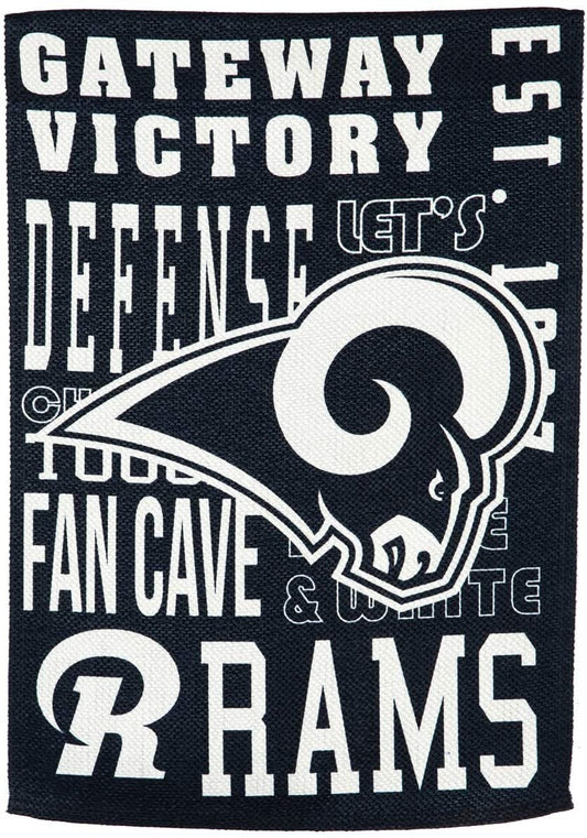 Los Angeles Rams Premium Garden Flag Banner, Double Sided, Fan Rules Style, 13x18 Inch