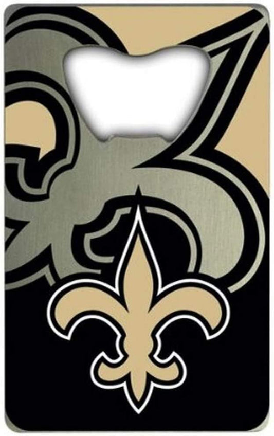 New Orleans Saints Heavy Duty Metal Bottle Opener Credit Card Size 2 x 3.25 Inch
