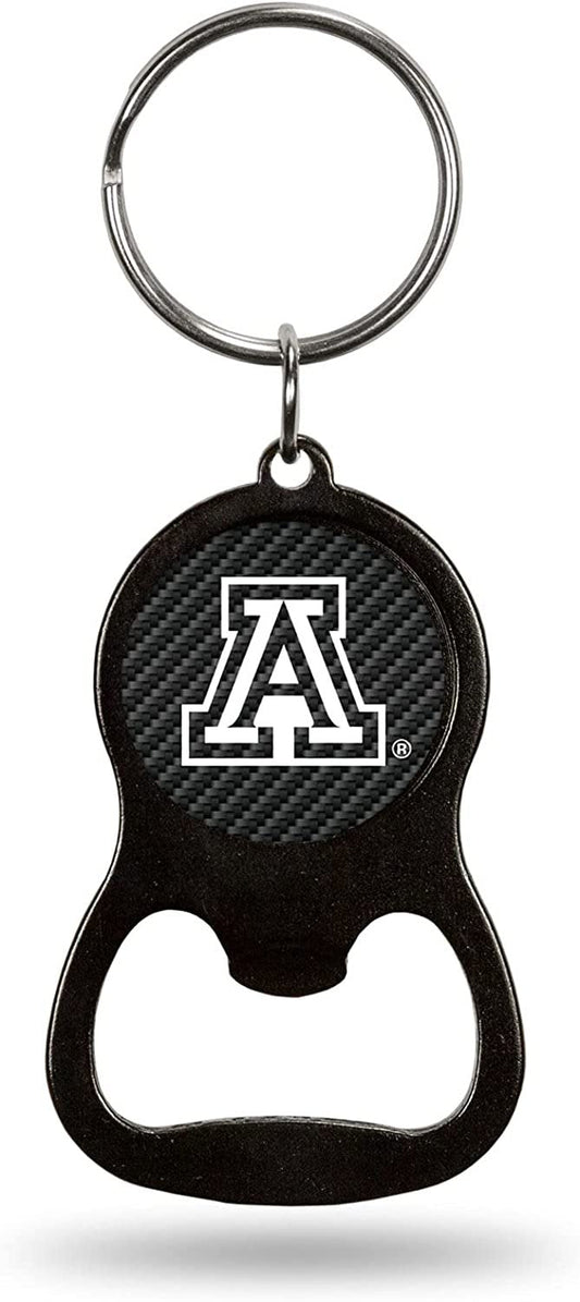 University of Arizona Wildcats Premium Solid Metal Keychain Bottle Opener, Carbon Fiber Design