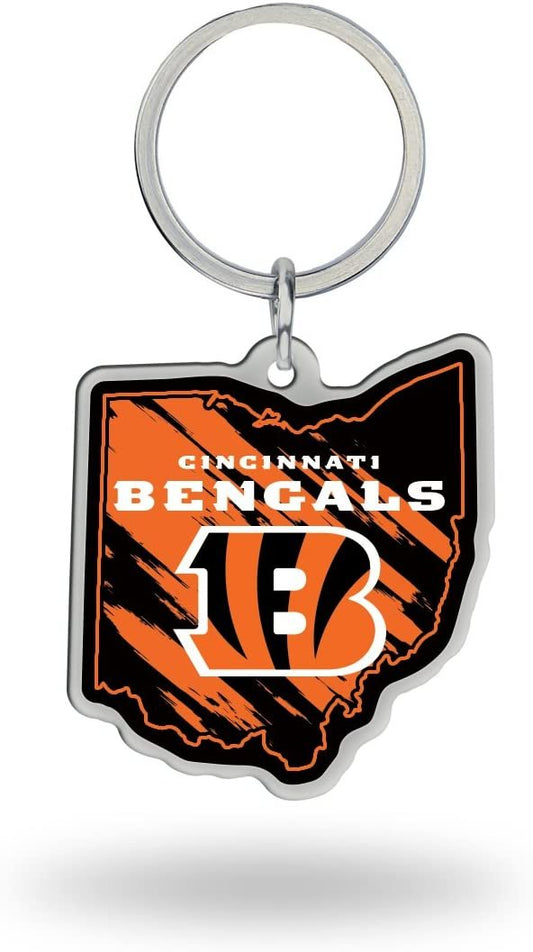 NFL Rico Industries State Shape Keychain, Cincinnati Bengals
