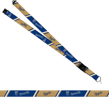 Kansas City Royals Lanyard Keychain Double Sided 18 Inch Button Clip Safety Breakaway