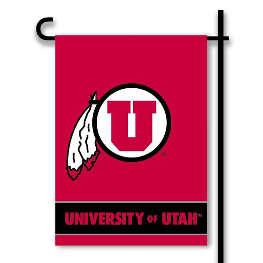 University of Utah Utes Premium Double Sided Garden Flag, 13x18 Inch, Display Pole Sold Separately, Officially Licensed