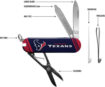 Houston Texans Premium 7-Piece Multi Tool, Essential Pocket Utility Knife