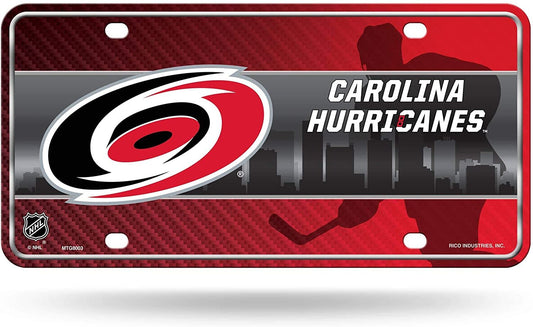Carolina Hurricanes Metal Auto Tag License Plate, City Design, 6x12 Inch