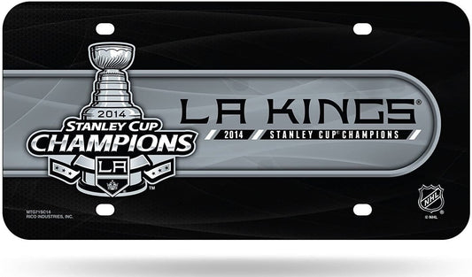 Los Angeles Kings Metal Auto Tag License Plate, 2014 Stanley Cup Champions, 6x12 Inch