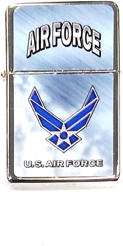 Air Force Pocket Lighter Flip-Top Metal Chrome United States US Military