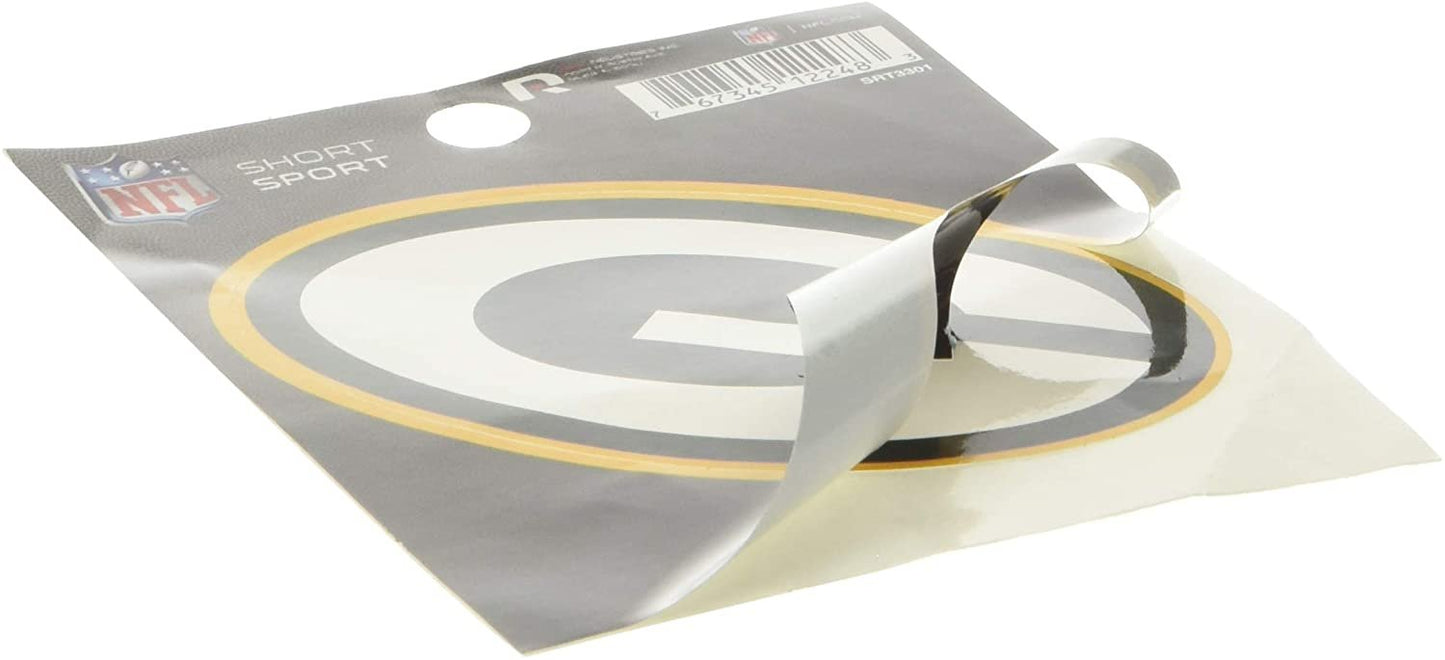 NFL Rico Industries Die Cut Team Logo Short Sport Sticker, Green Bay Packers