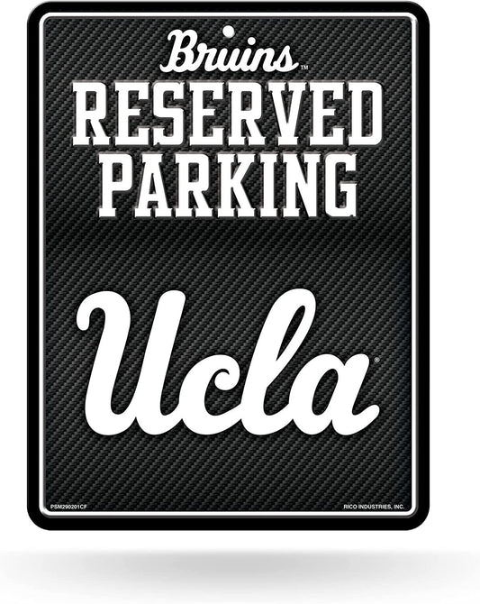 UCLA Bruins Metal Parking Novelty Wall Sign 8.5 x 11 Inch Carbon Fiber Design University of California Los Angeles