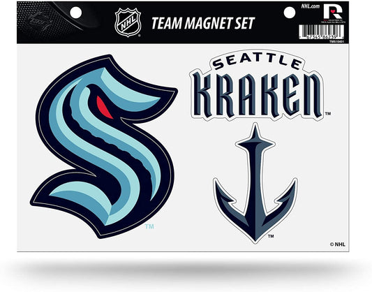Rico Industries NHL Seattle Kraken Die Cut Team Magnet Set Sheet