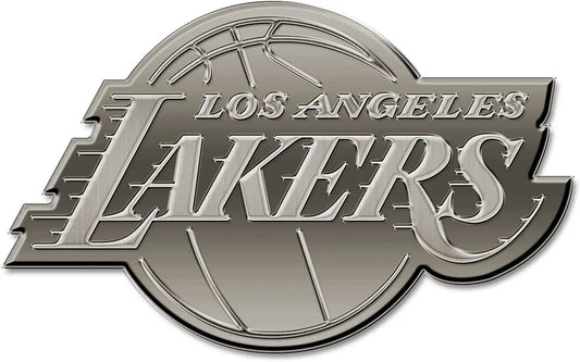 Los Angeles Lakers Solid Metal Auto Emblem Antique Nickel for Car/Truck/SUV
