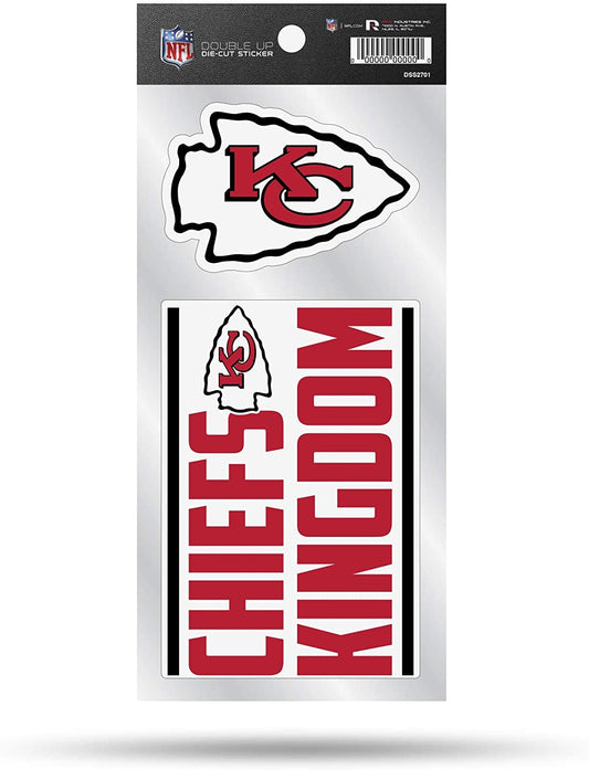 Kansas City Chiefs Double Up Die Cut 2-Piece Sticker Sheet