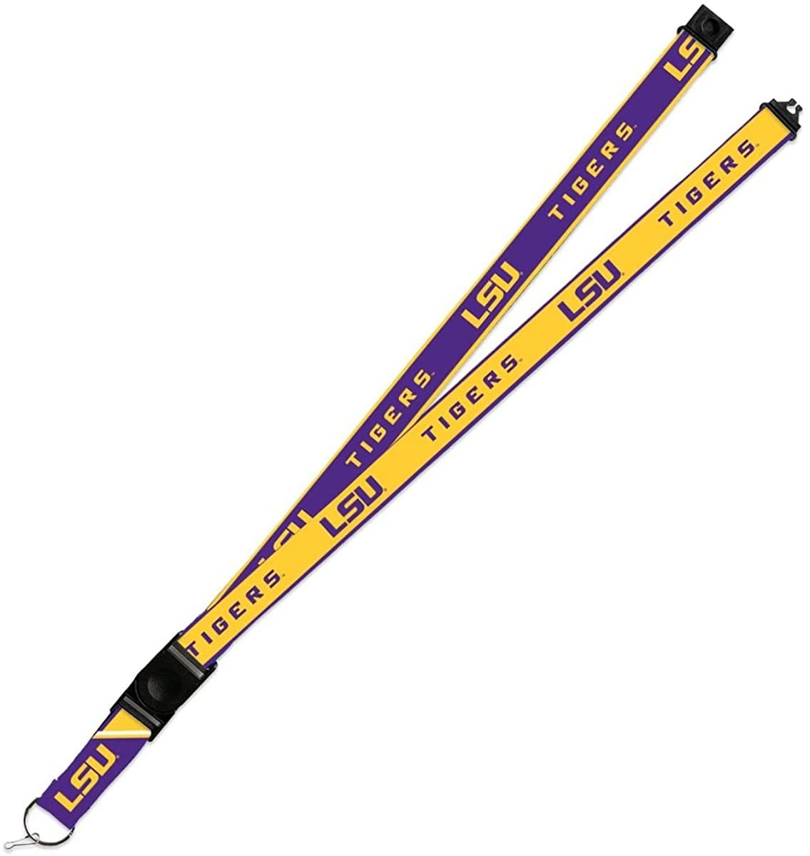 LSU Tigers Lanyard Keychain 2-sided Breakaway Clip University of