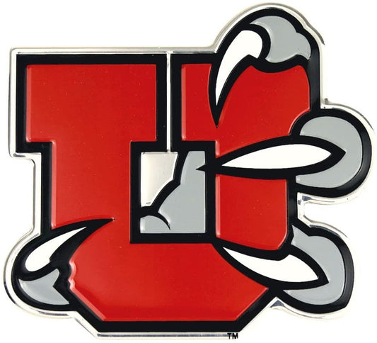 University of Utah Utes Premium Aluminum Metal Raised Auto Emblem, Alternate Logo, Color Embossed, Full Adhesive Backing