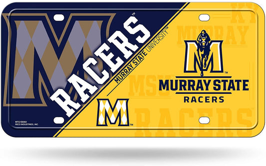 Murray State University Racers Metal Auto Tag License Plate, Split Design, 6x12 Inch