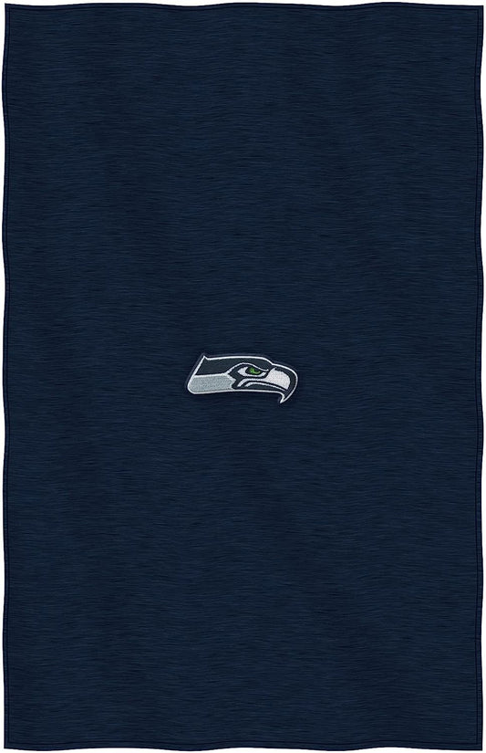 Seattle Seahawks Throw Blanket, Sweatshirt Design, Embroidered Logo, Dominate Style, 54x84 Inch