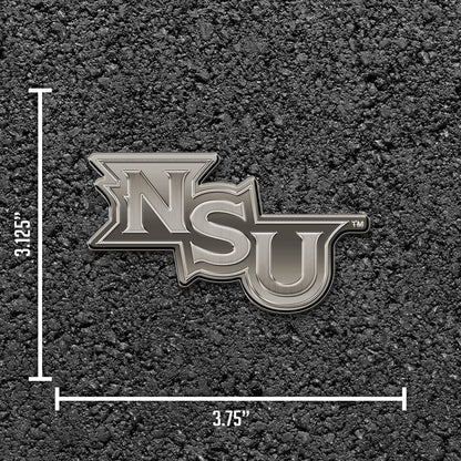 Rico Industries NCAA Northwestern State Demons Antique Auto Emblem Antique Nickel Auto Emblem for Car/Truck/SUV