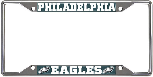 Philadelphia Eagles Metal License Plate Frame Chrome Tag Cover 6x12 Inch